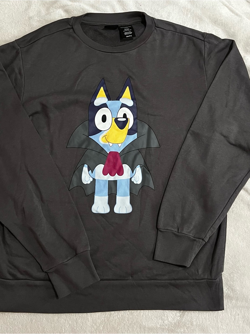 Men's Black Graphic Cartoon Crewneck Sweater